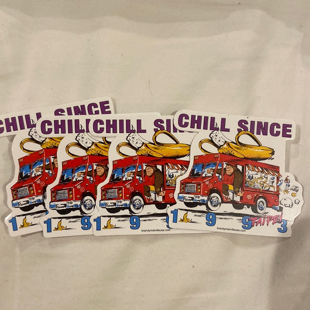 Brandy Melville “CHILL SINCE 1993 TAIPEI” stickers